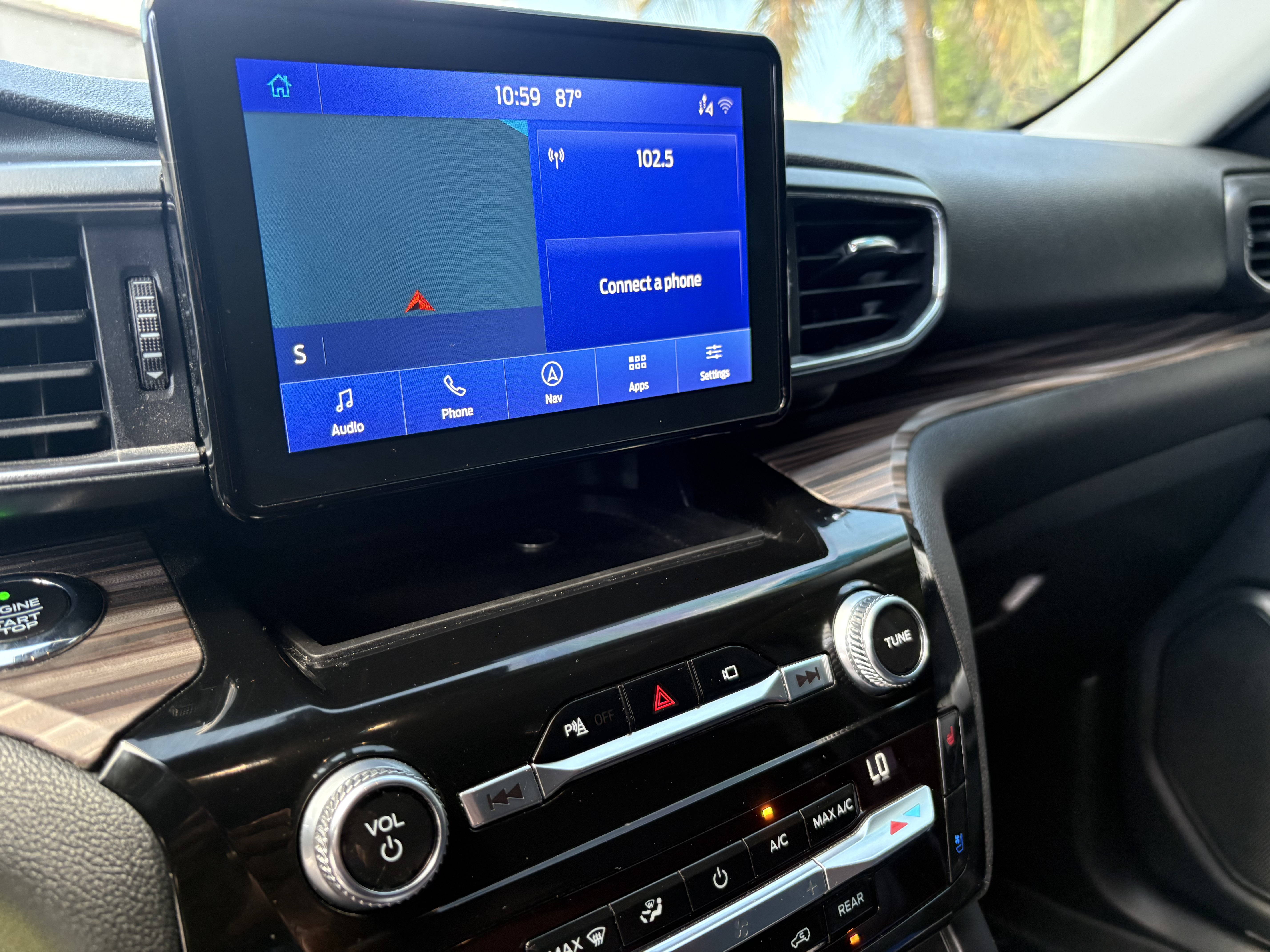 Infotainment screen — CarPlay and Android Auto